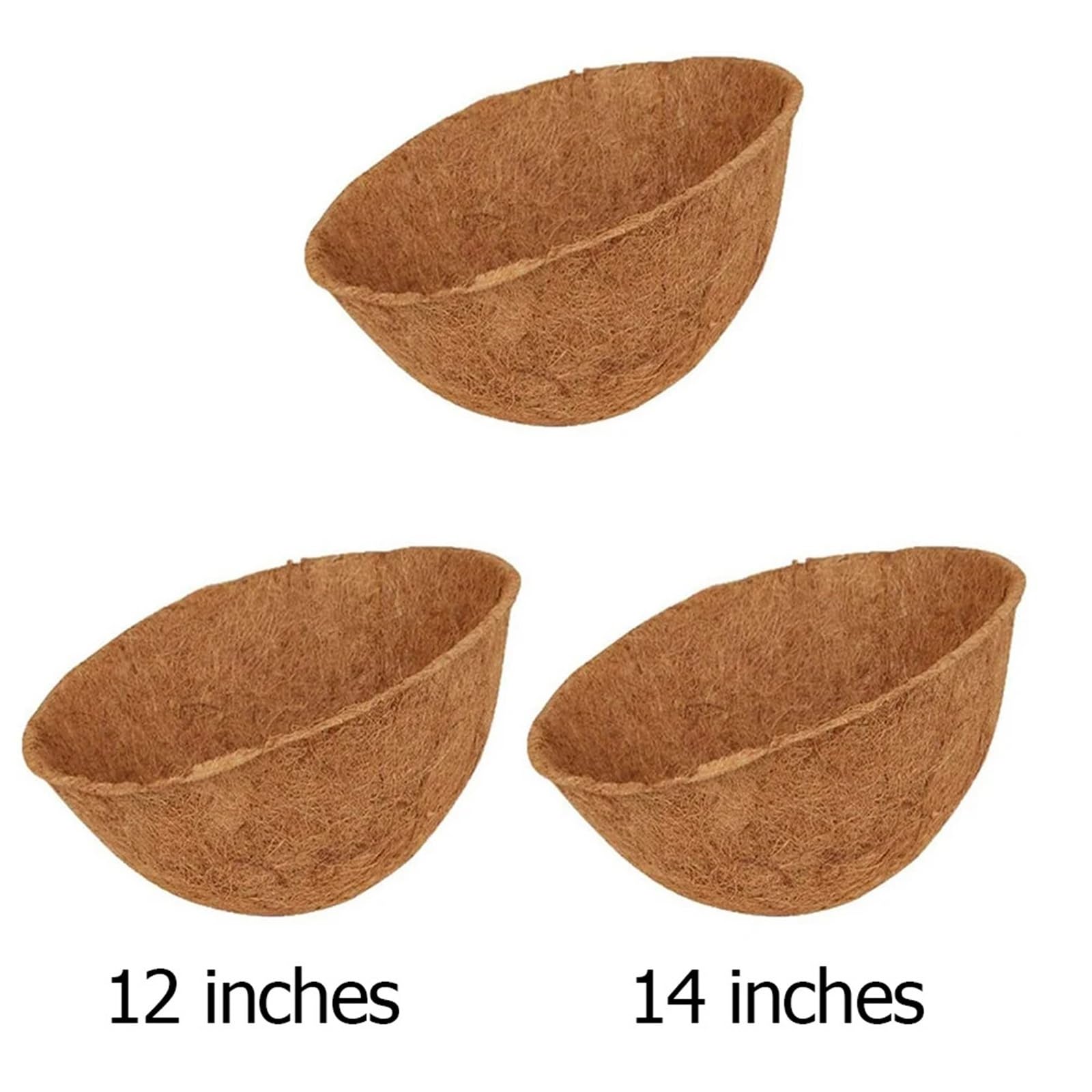 Kokosmatte 2er-Set Kokosfaser-Pflanzenfaser-Einlage, Großrolle, Teppich, Wandhängekörbe, Blumentopfmatte(12 Inches)