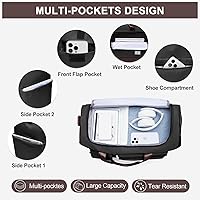 Vista 330 de Pequeña bolsa de gimnasio para mujer, bolsa de viaje con compartimento para zapatos