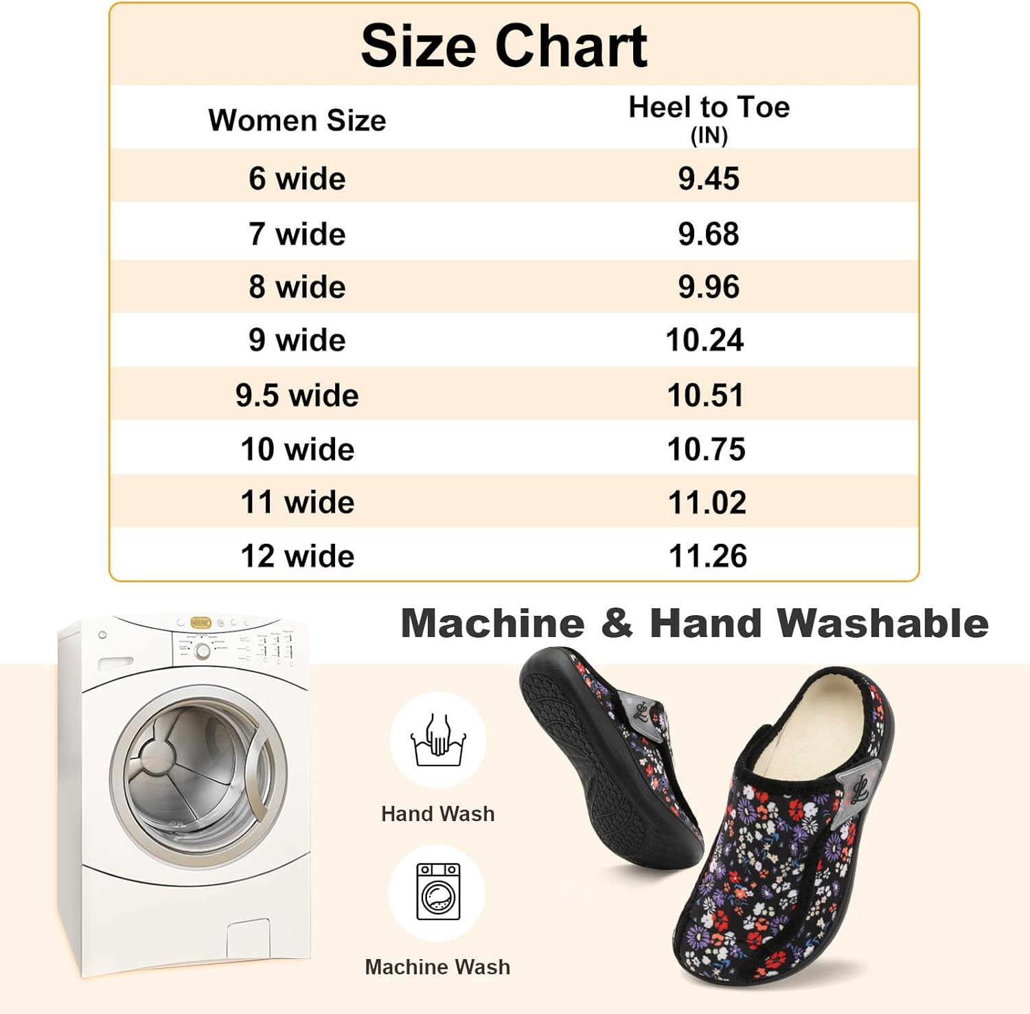 LeIsfIt Slippers for Women Extra Wide House Slippers Elderly Slip on House Shoes Non-Slip Indoor Outdoor Slipper Adjustable for Diabetic Swollen Feet - Image 7