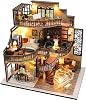 Minyatür Villa Yapma Seti – Ahşap DIY Maket Hobi Kiti – LED Işıklı Villa – Kendin Yap Dekoratif Villa Maket Ev – Yetişkinlere Özel Hediye