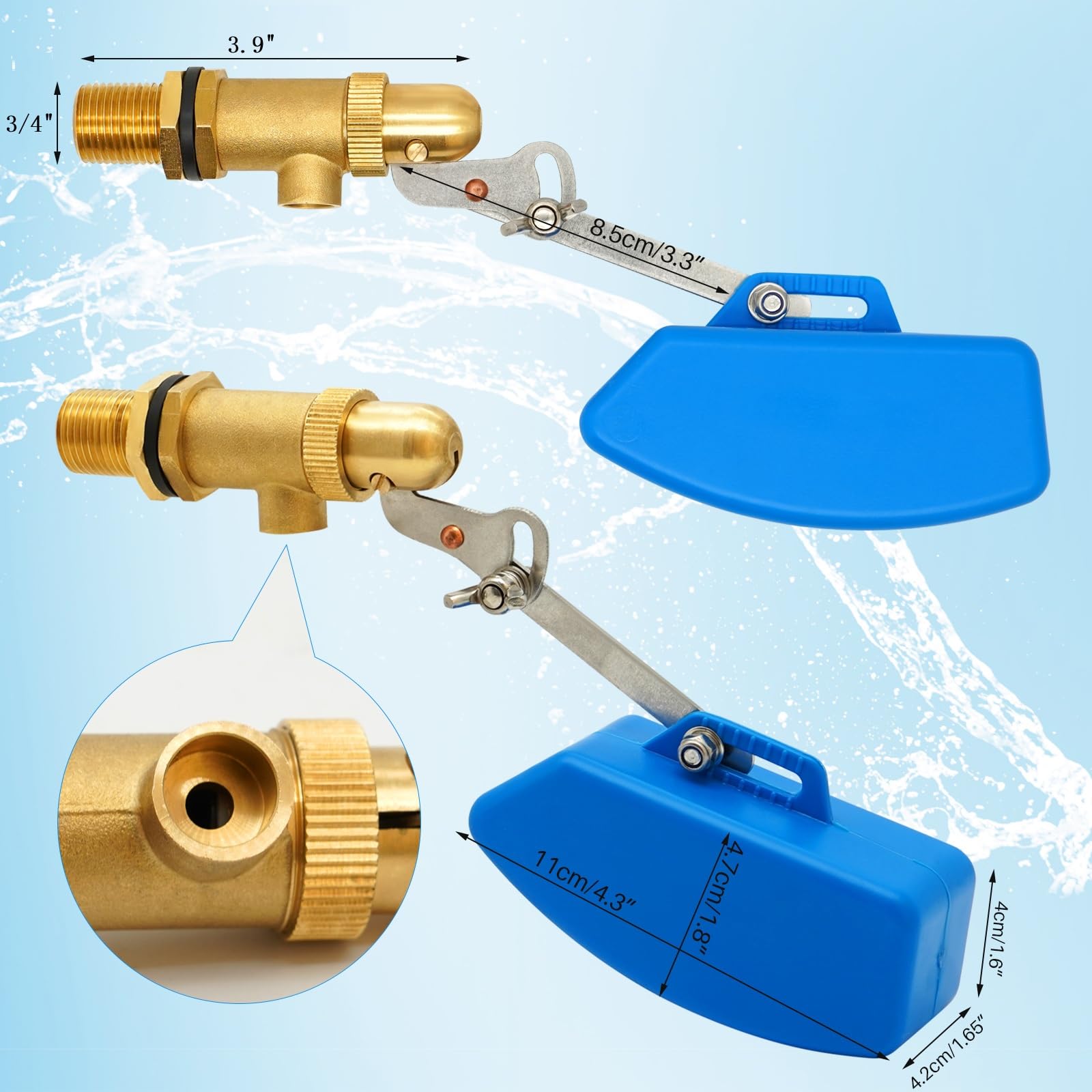 Valvola a sfera galleggiante, mini a galleggiante, valvola a sfera galleggiante automatica G1/4 Valvola di controllo del livello dell'acqua per distributore di acqua