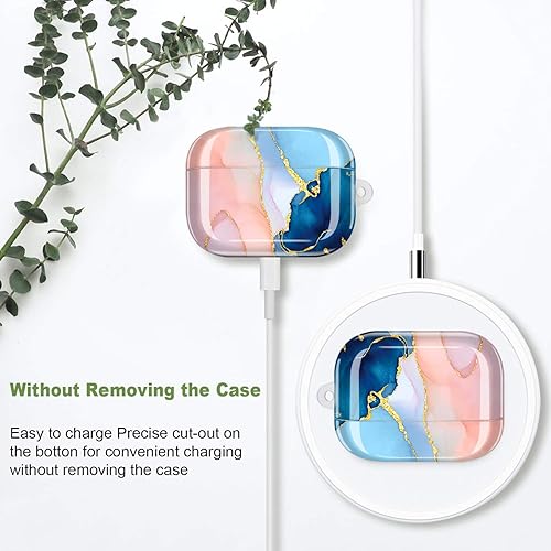 Miniatura 10 de JAHOLAN Funda para AirPods Pro, funda transparente de mariposa, bonita funda protectora suave a prueba de golpes con llavero para mujeres y niñas,