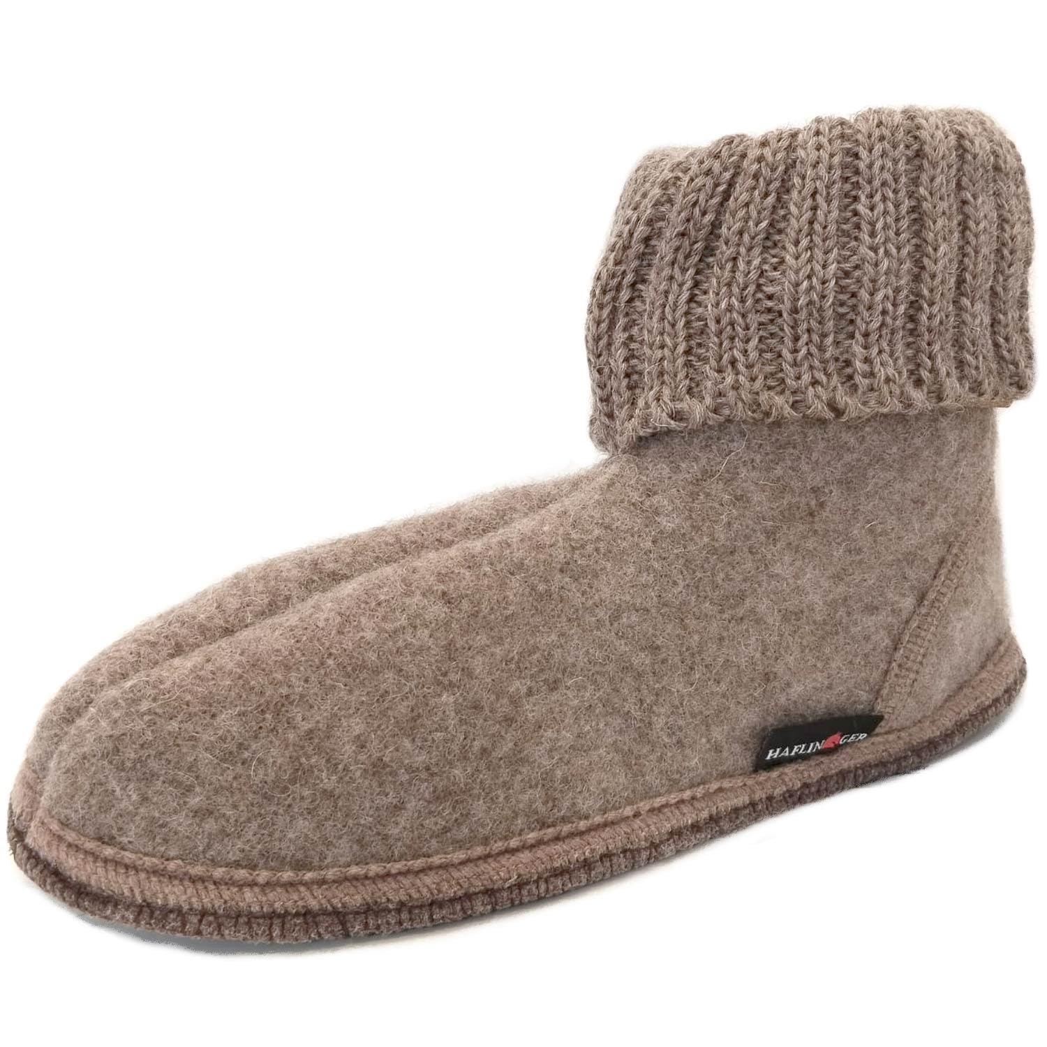 HAFLINGER Karl 631047 Unisex Hüttenschuhe aus Schurwolle