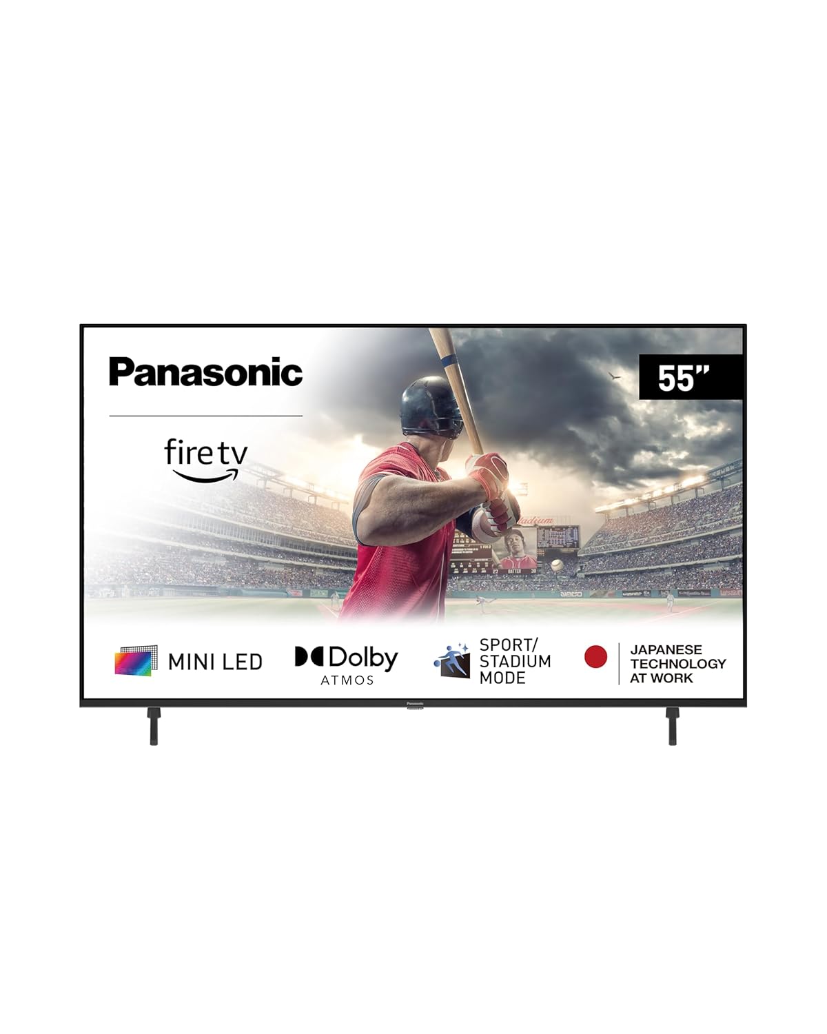 Panasonic W95 Series 55-inch Mini LED 4K Ultra HD Smart Fire TV Sport Stadium Mode ATSC3 0 Dolby