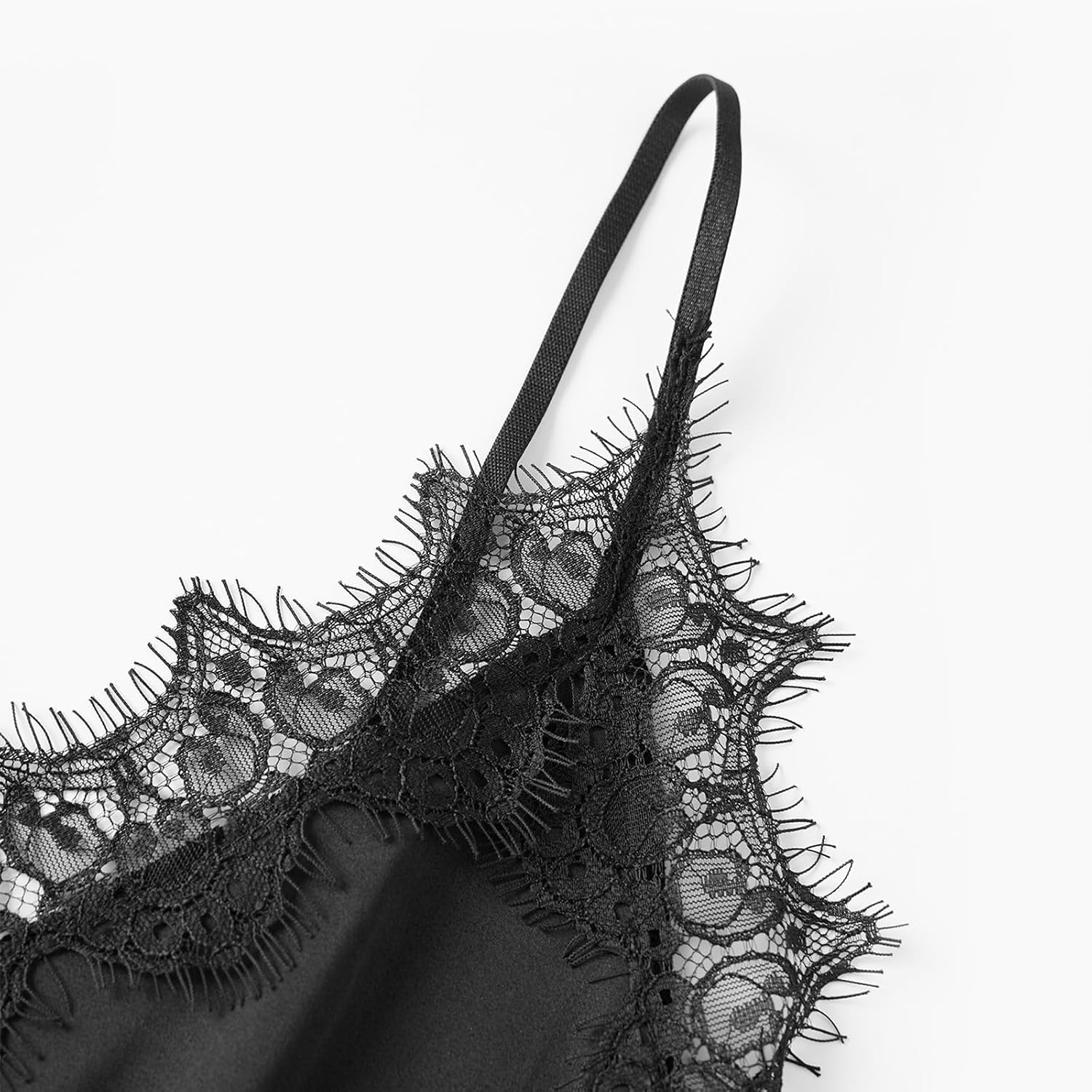 Satin Lace Trim Camisole Women Silk Sleeveless Top Strap Vneck Backless Tank Patchwork Going Out Layer Cami Shirt