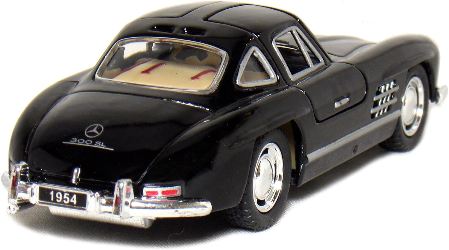 KiNSMART - 1954 Mercedes-Benz 300 SL Coupe Black 5" 1:36 Scale Die Cast Metal Model Classic Super Car Toy image 3