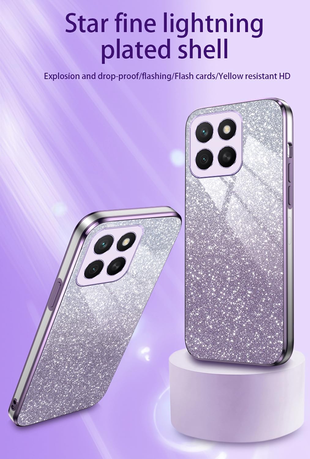E-Lush Cover per Sasung Galaxy A34 5G con Cordino, Ultra Sottile Cuore