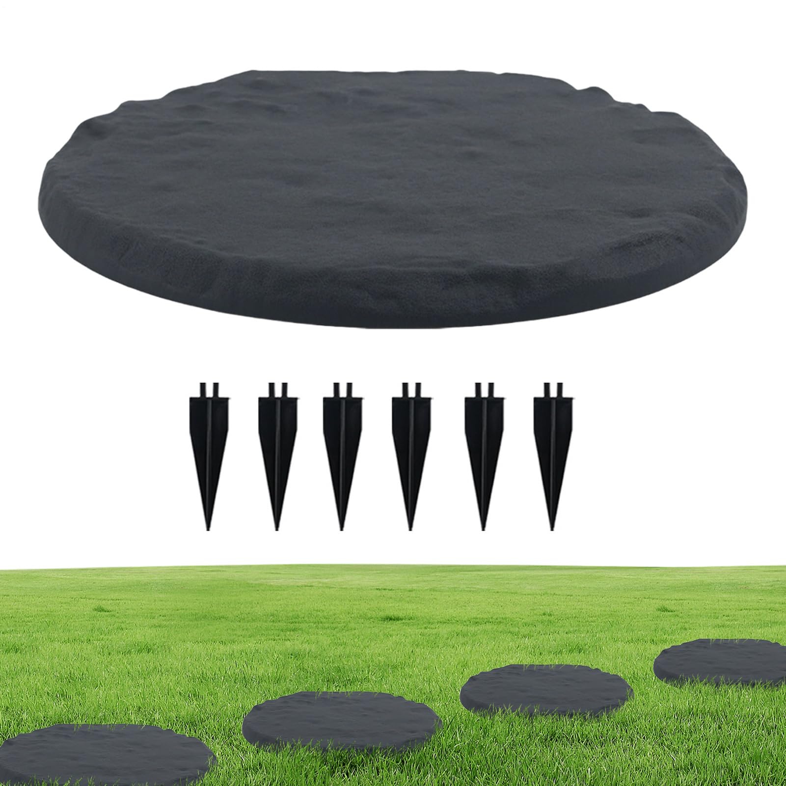 Genérico Piedras De Pasos Exterior | Adoquines Senderos Jardín,Losas Pavimento con Estacas para Áreas Juego Piscina Patio Trasero Senda Jardín Decoración