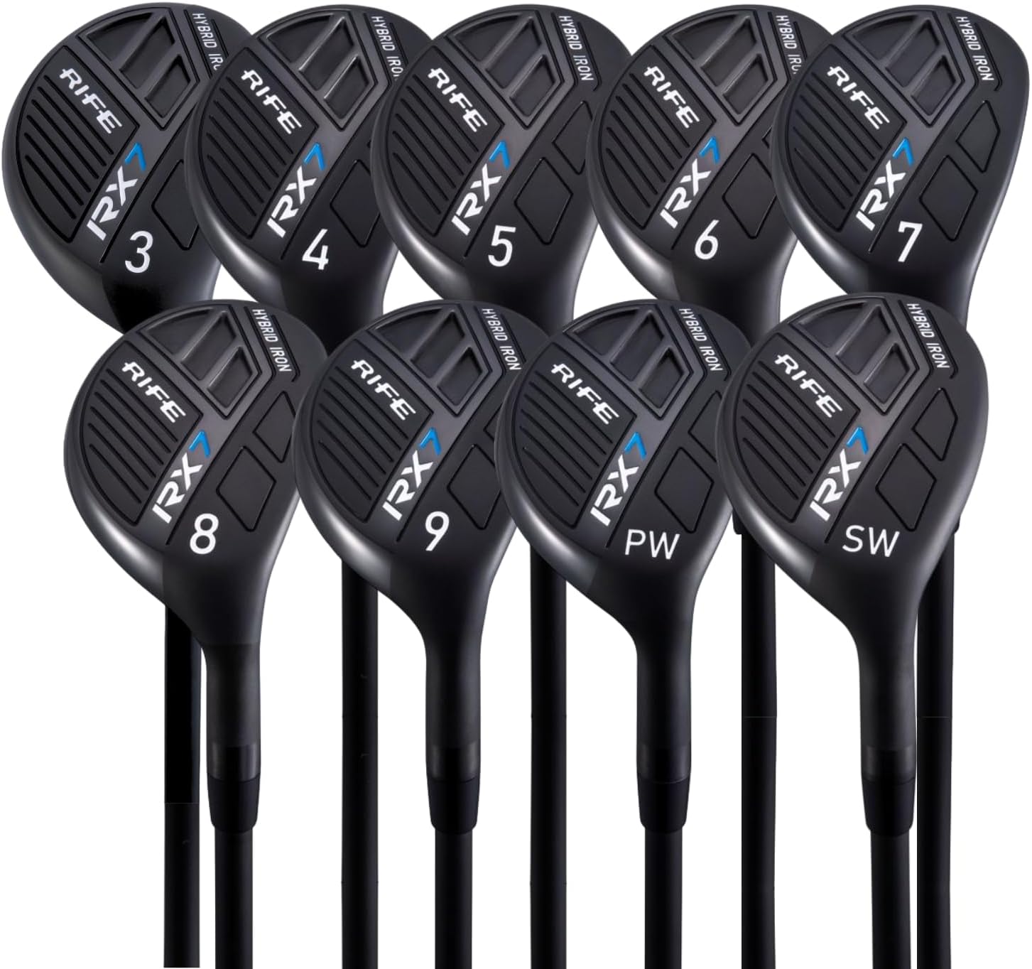 Rife Golf RX7 Senior Men's Standard Graphite Hybrid Iron Set #3-SW