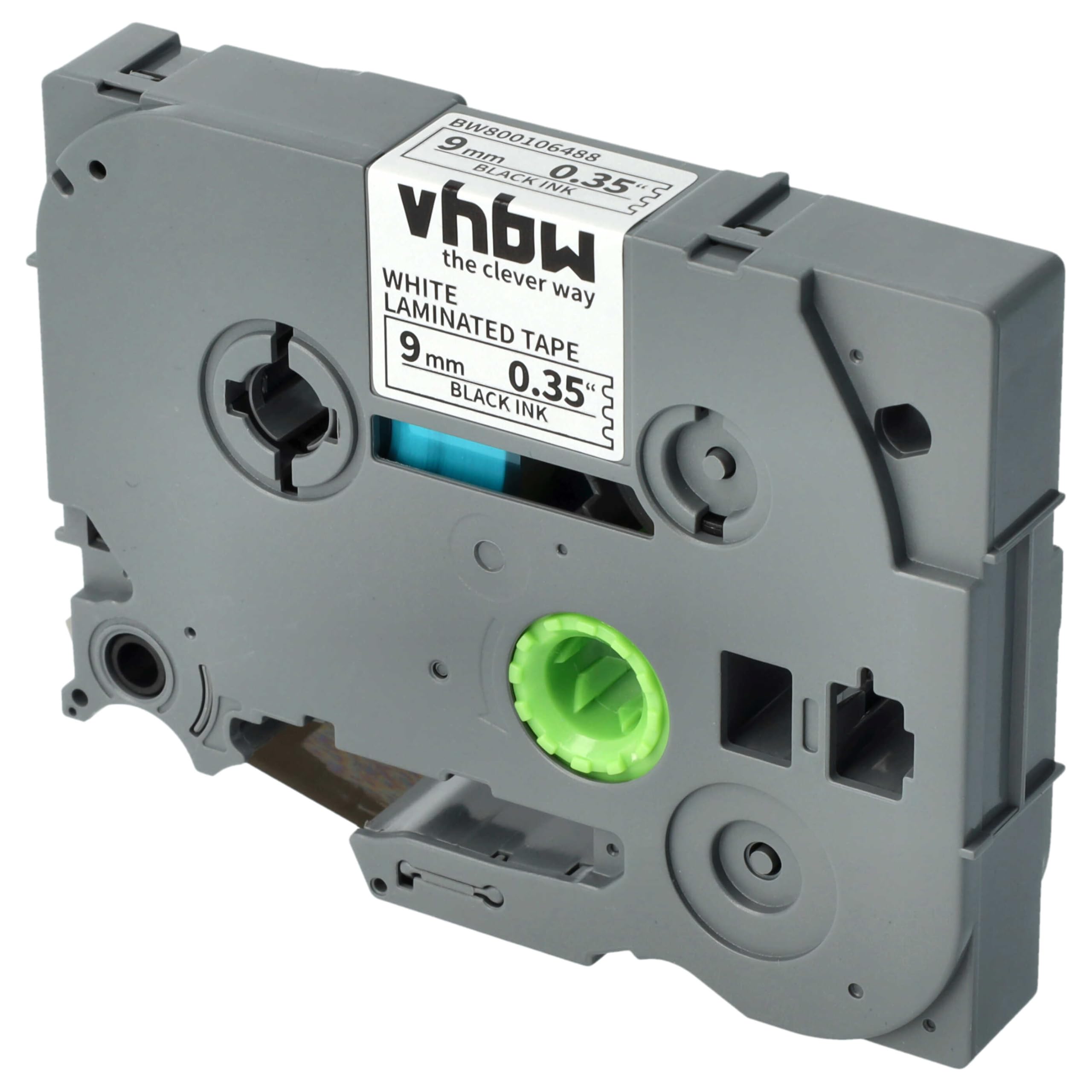 vhbw 10 x zamiennik taśmy do etykiet Brother TZ-221, TZE-221 do drukarki etykiet 9 mm, czarny na białym