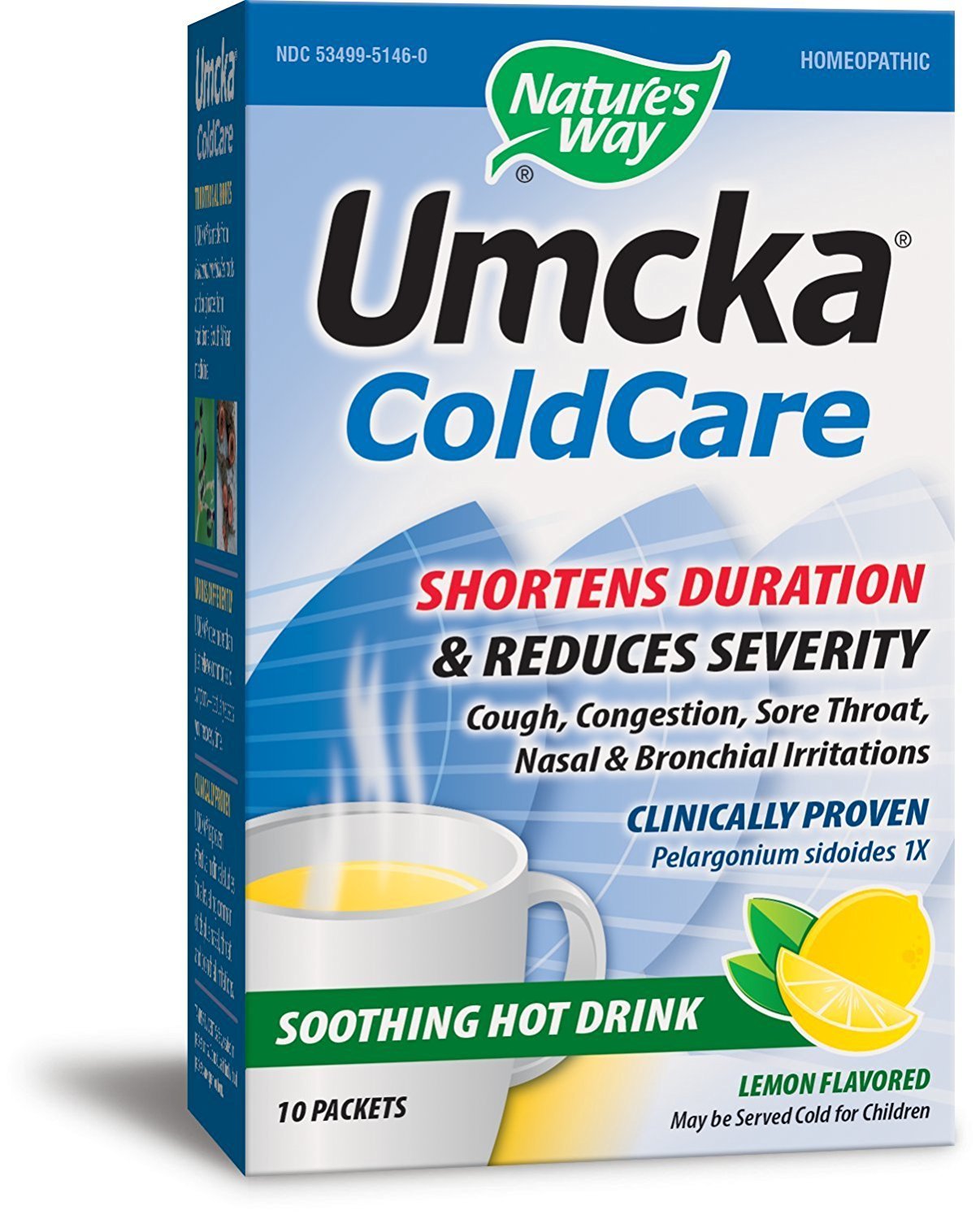 Nature's Way Umcka Cold Care Soothing Hot Drink Lemon (Pack of 10, S, 71876)
