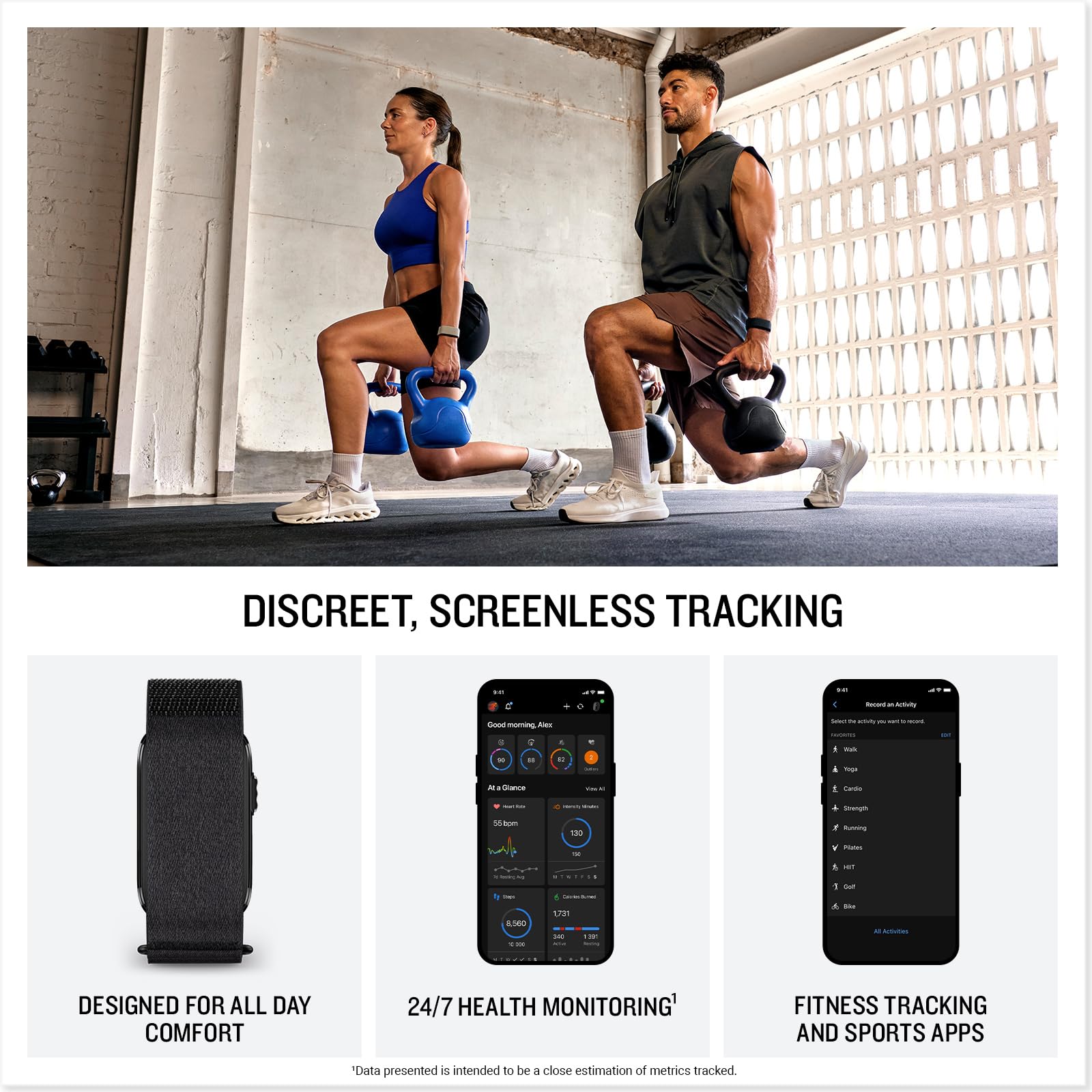 Garmin CIRQA, Banda Inteligente para Actividad y Bienestar, L/XL, Azul