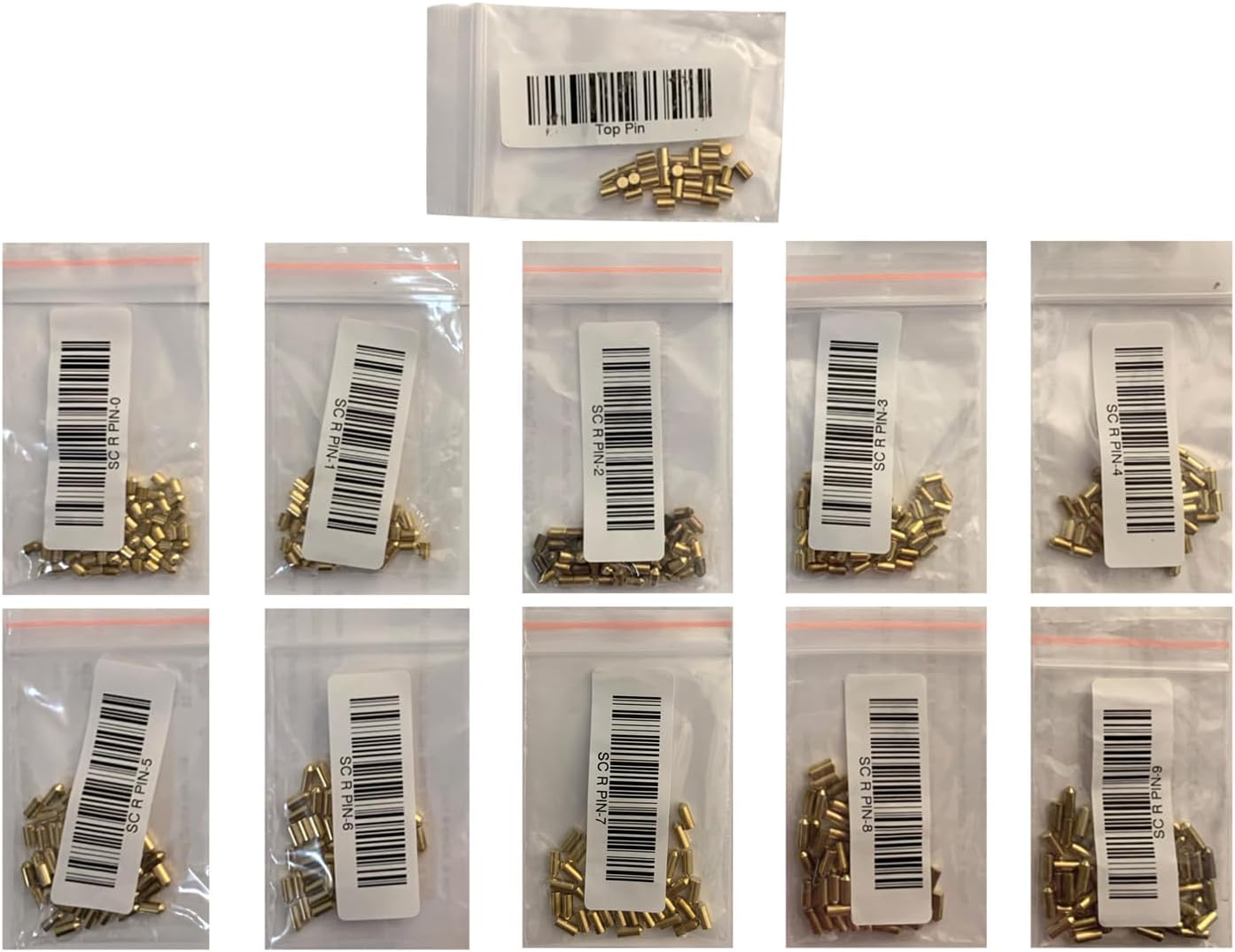 SC1 / SC4 Compatible Schlage Keyway Re-Key Kit Bottom Pins #0 to #9 with 50 of Each pin SC Rekeying Set