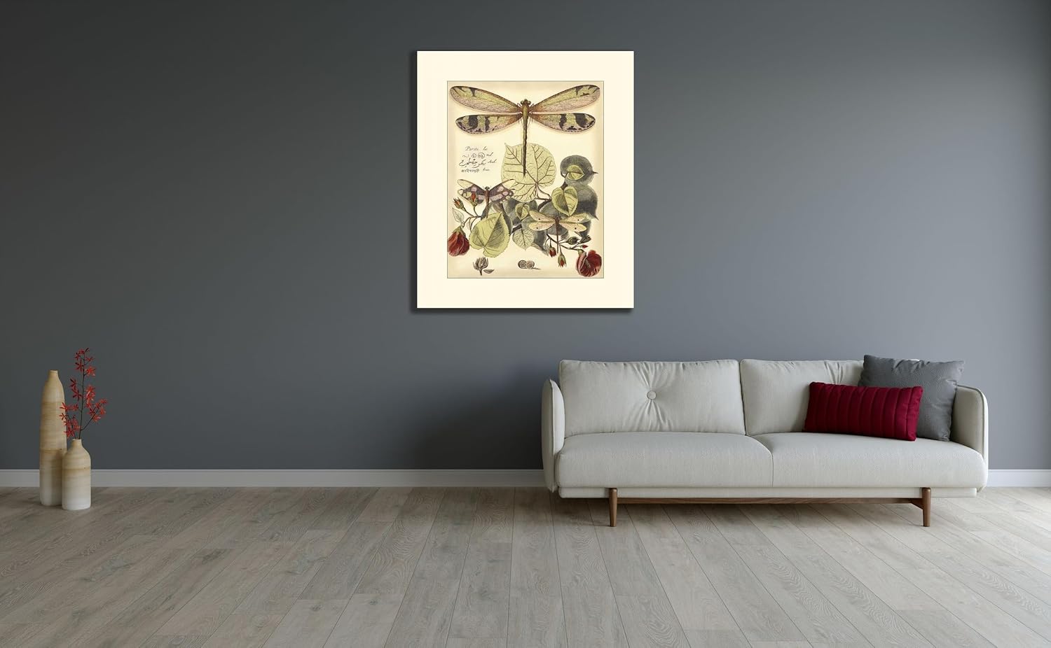 ArtDirect Whimsical Dragonflies II 36x43 Huge Gallery Wrapped Canvas Museum Art by Vision Studio