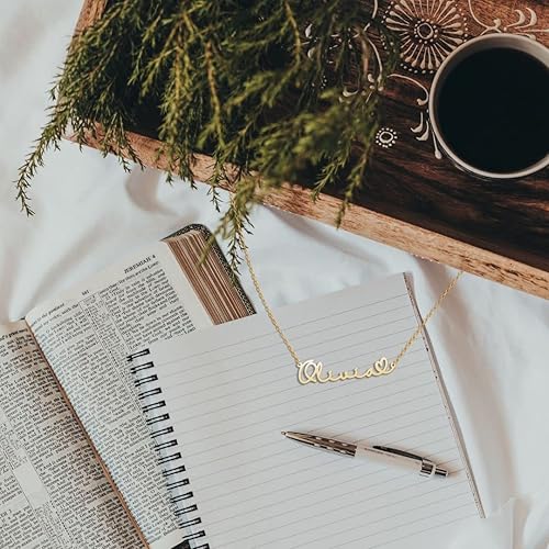 Miniatura 3 de CLY Jewelry - Collar con nombre personalizable, dije de plata de ley