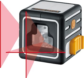 Laserliner compactcube-laser 3 Line Level 15 m 635 nm (< 1 mW) – Self-Levelling Laser Level (Line Level Black 1/4 15 m 0.5 mm/m 3 °)