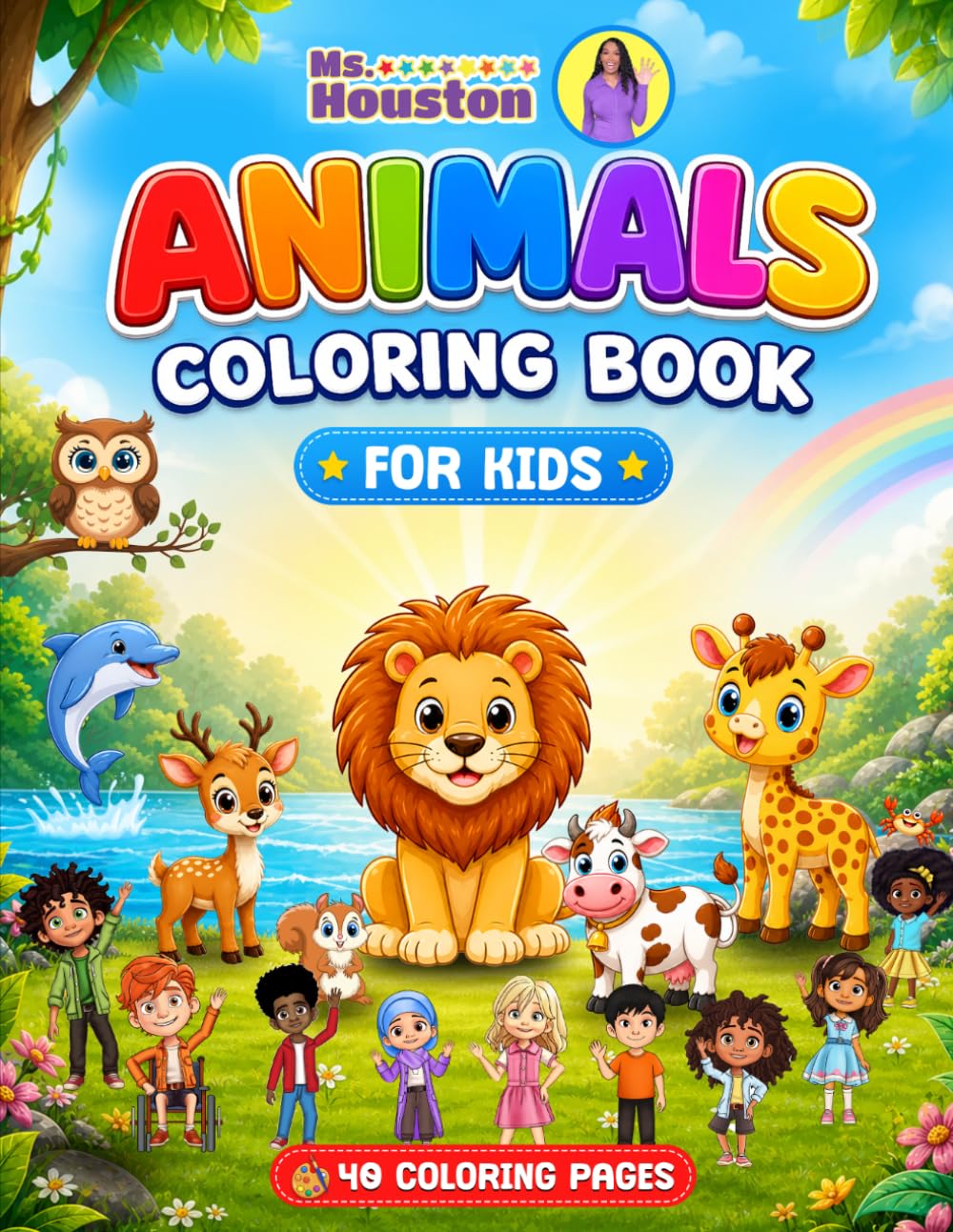 Animals Coloring Book For Kids: Coloring book for toddlers and kids of all ages