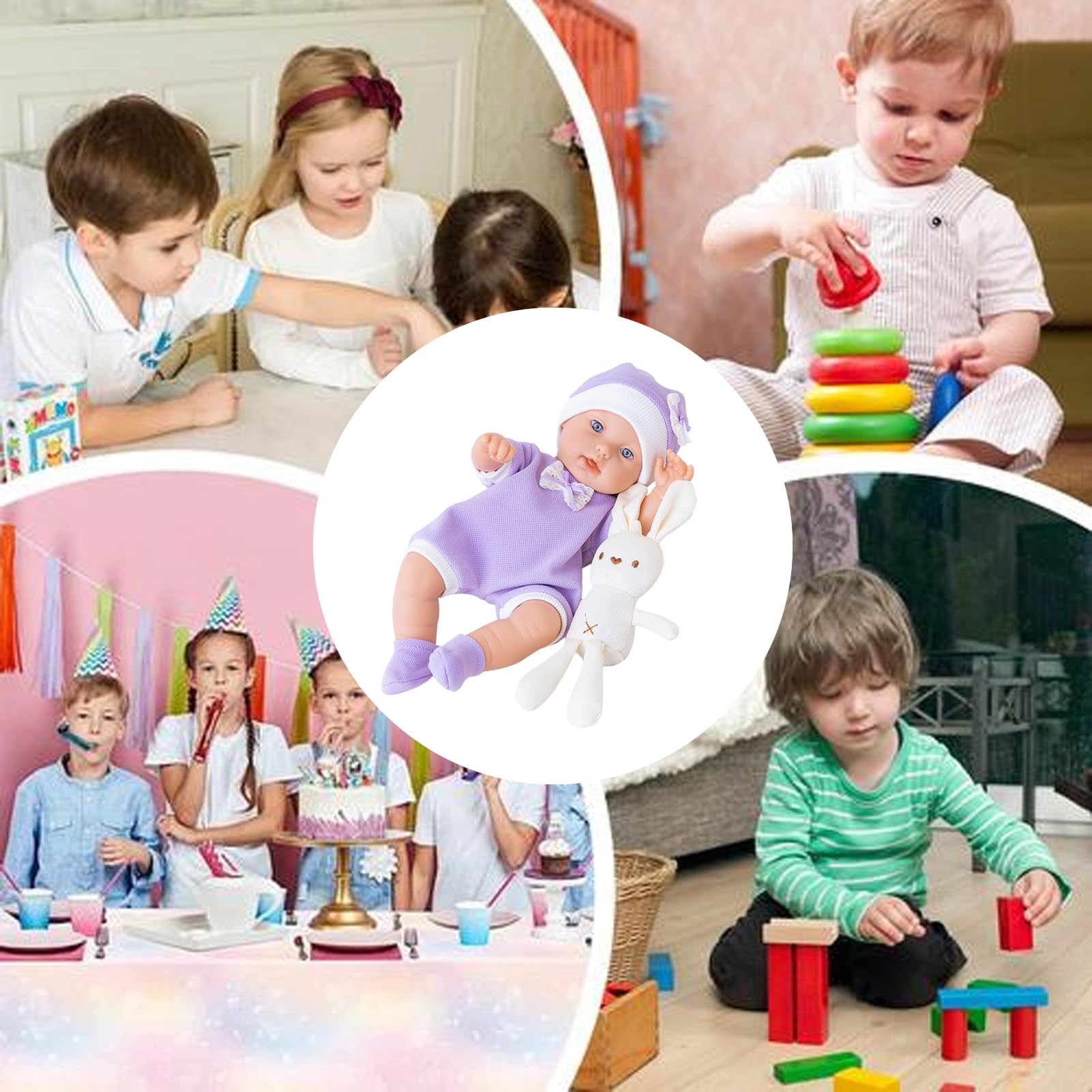 Realistyczna Lalka Dziecięca 30 cm Zmywalna Realistyczna Zabawka do