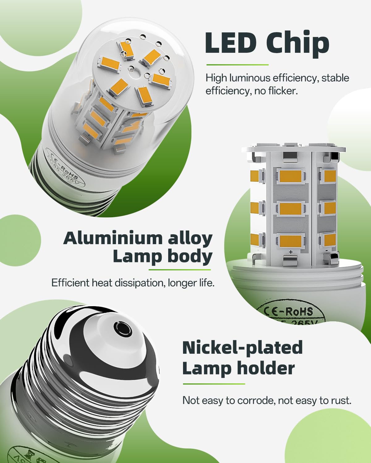Refrigerator LED Light Bulb 3.5W E27 - Replacement For Kenmore, Frigidaire, Electrolux - View #2