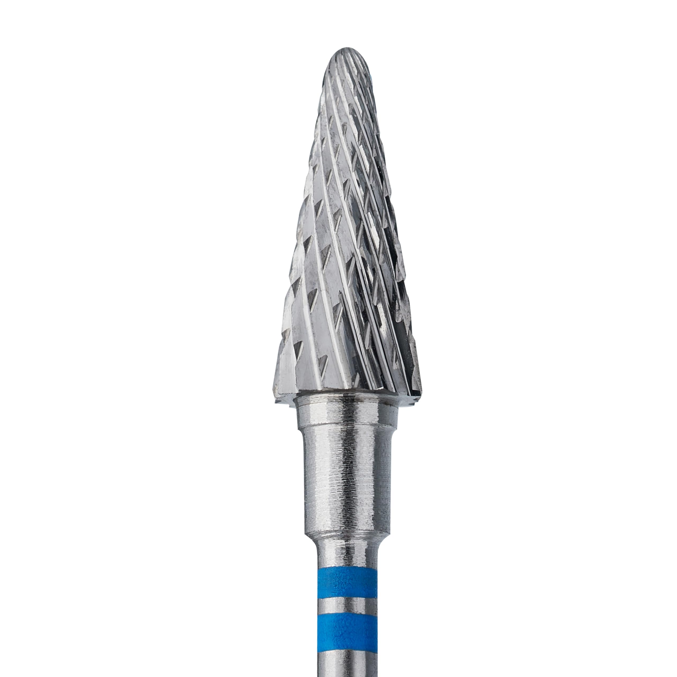 STALEKS PRO fresa per mancini in carburo di tungsteno per tornio unghie, punta 6 x 14 mm. Forma cono triangolare. (Grano Medio)