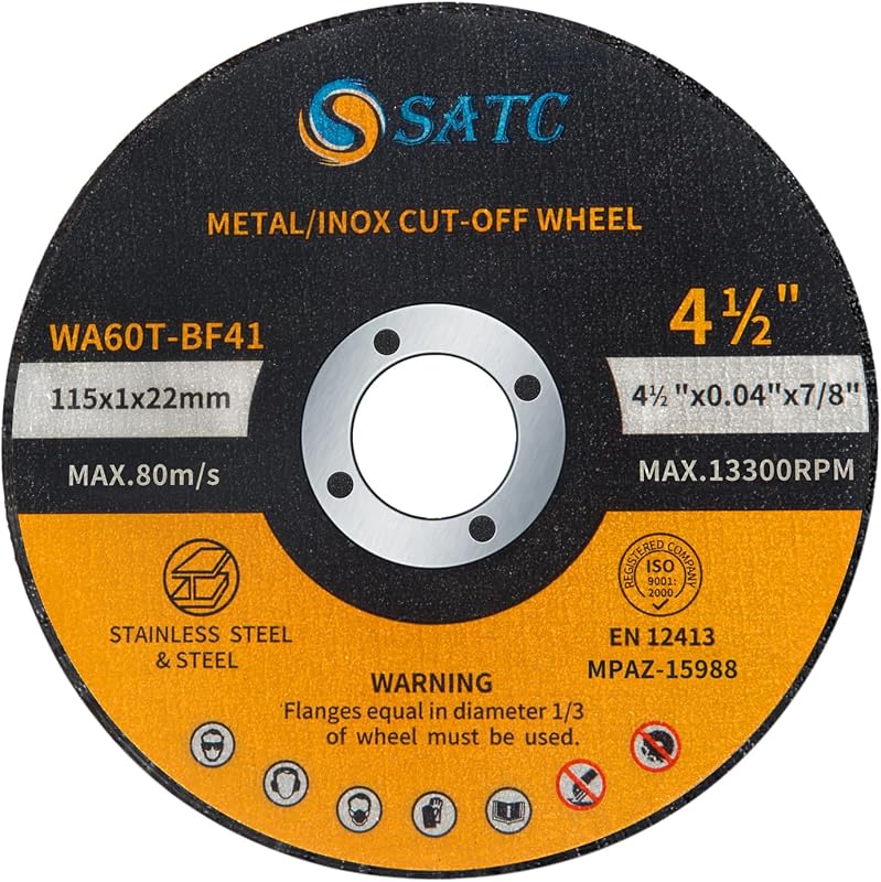 100 PCS Cut Off Wheel 4.5" x.040 x7/8" Angle Grinder Cutting Disc Ultra Thin Metal & Stainless Steel