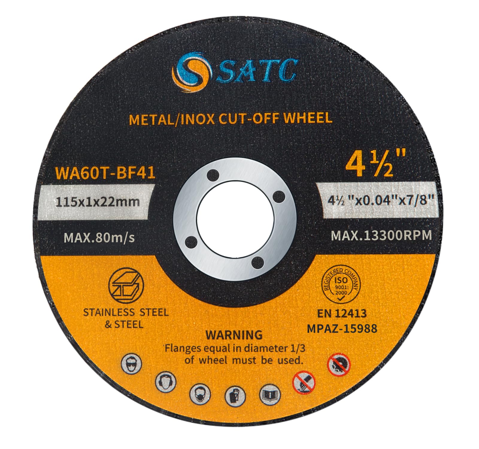 S SATC Cut-Off Wheels - 50 Pack for Metal & Stainless Steel -13