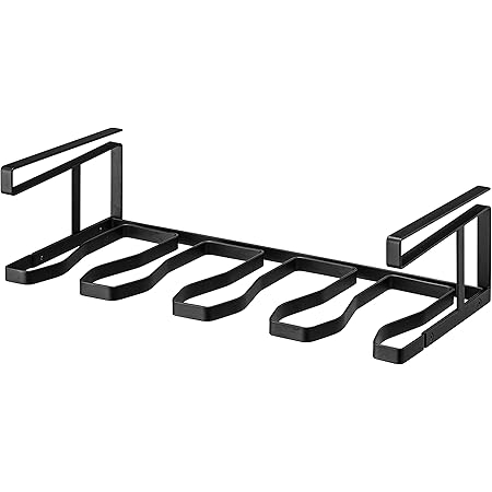 Amazon 山崎実業 Yamazaki 下駄箱中長靴 ブーツホルダー ブラック 約w46xdxh14cm フレーム 下駄箱中の棚に差し込むだけ ブーツ収納 靴収納 5185 シューズラック オンライン通販