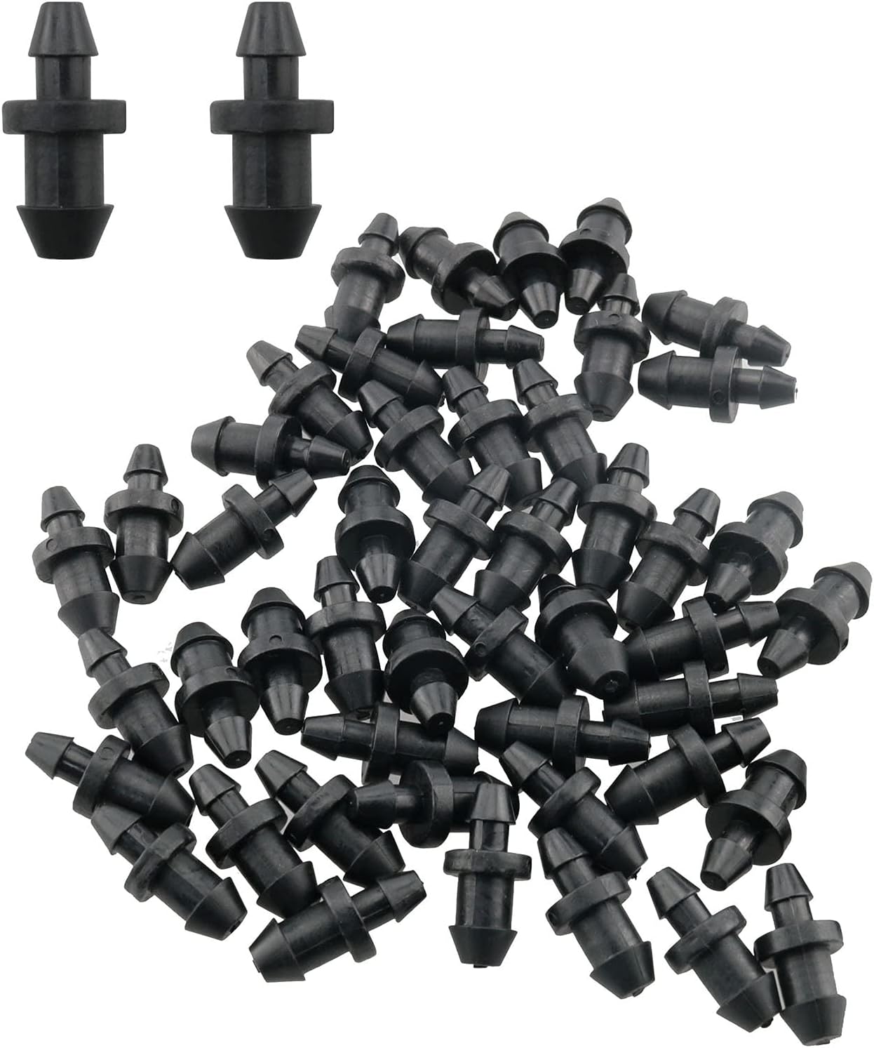 Ruiwaer 50pcs 1/4" Drip Tubing End Plugs for Home Garden