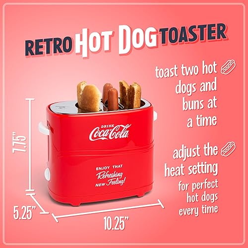 Miniatura 2 de Nostalgia Electrics Coca-Cola Series Tostadora de perros calientes talla única