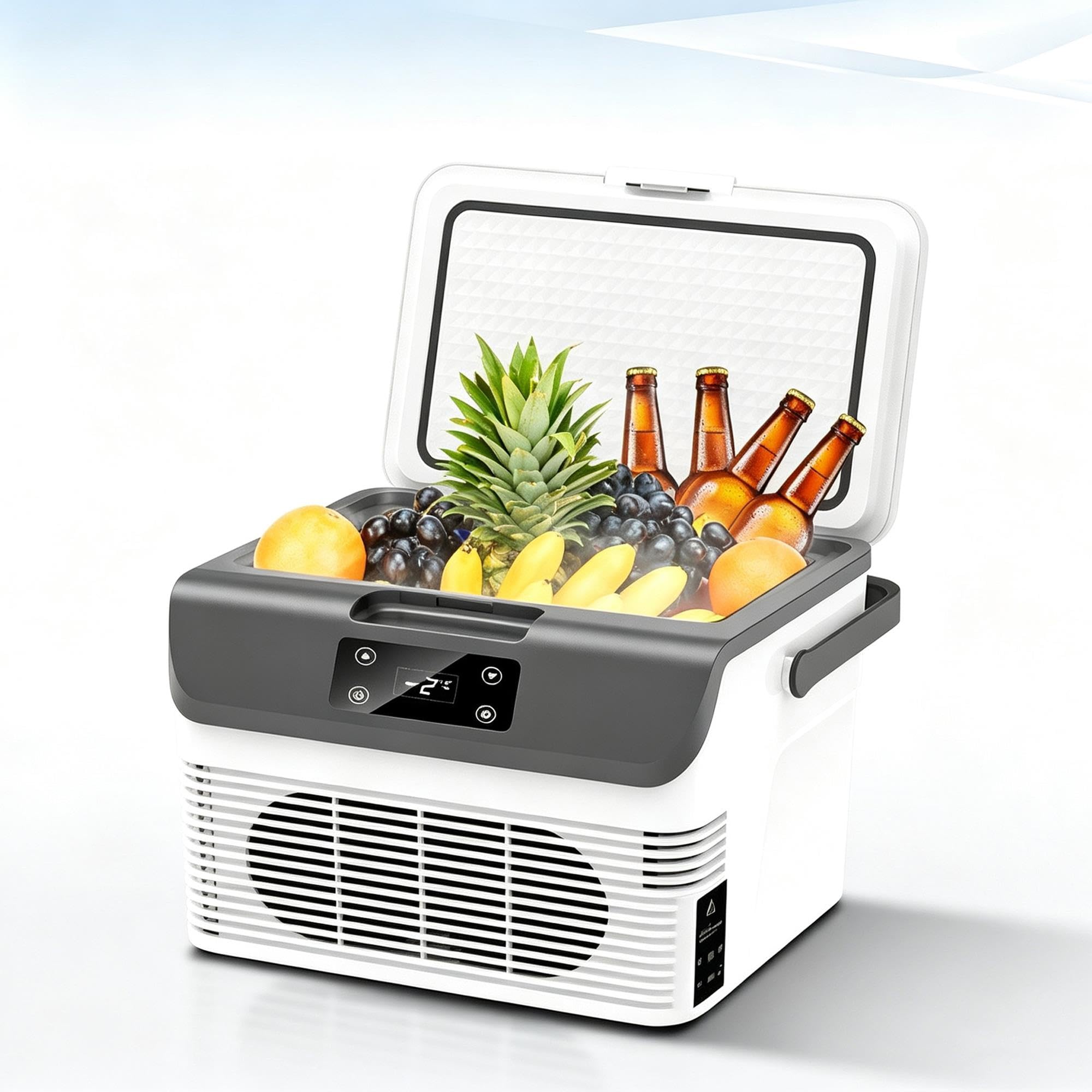 Mini Nevera 8L para Coche, Termoeléctrica, Enfría y Calienta 12V/24V/220V