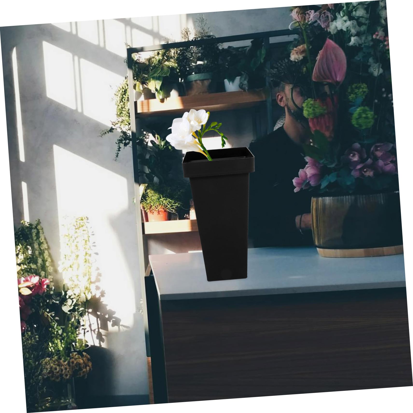 Operitacx Plastikblumeneimer Leicht und Robust Große Blumensträuße 2 Stück