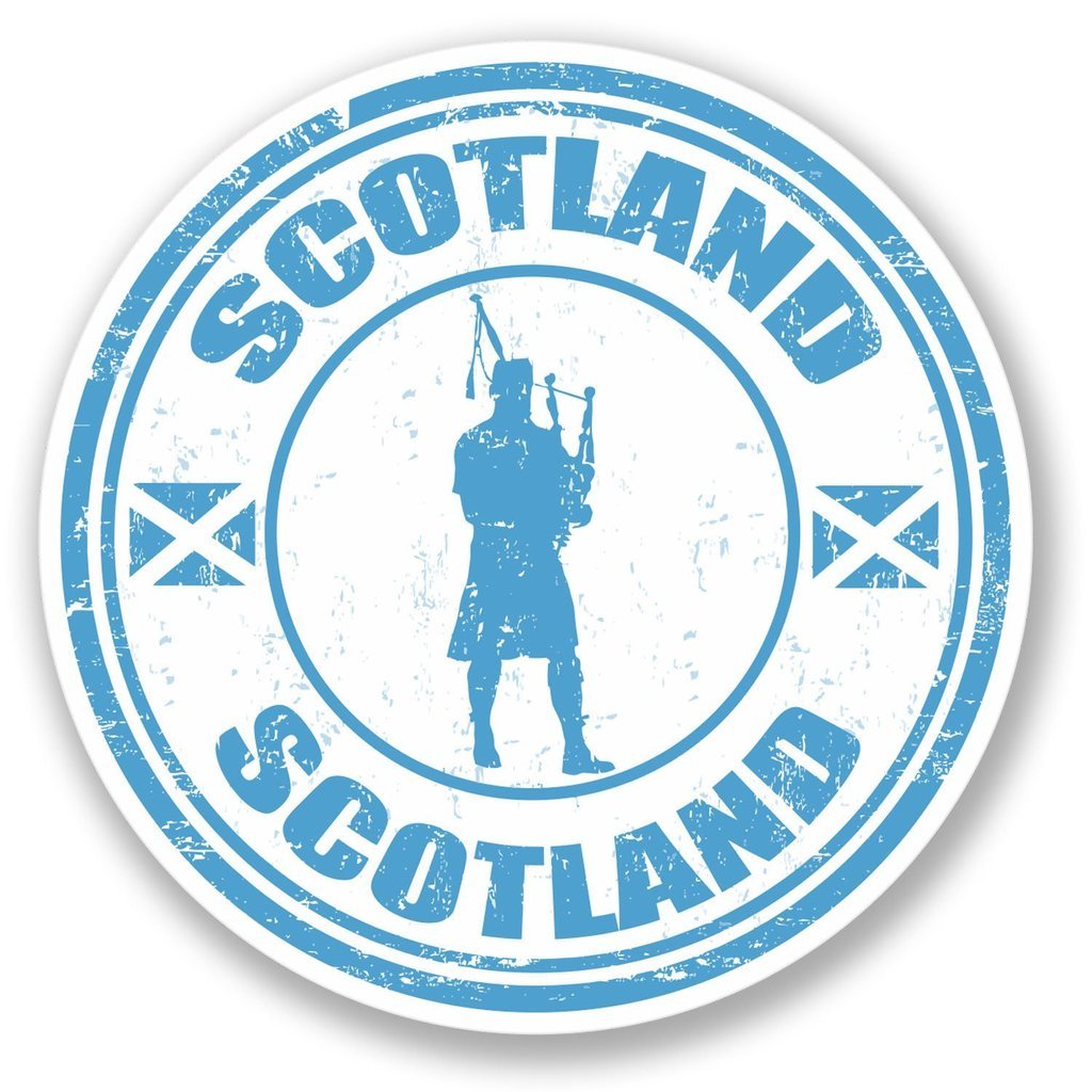Destinationvinyl Multi 2 X 10Cm/100Mm Scotland Window Cling Sticker Car Van Campervan Glass #4275