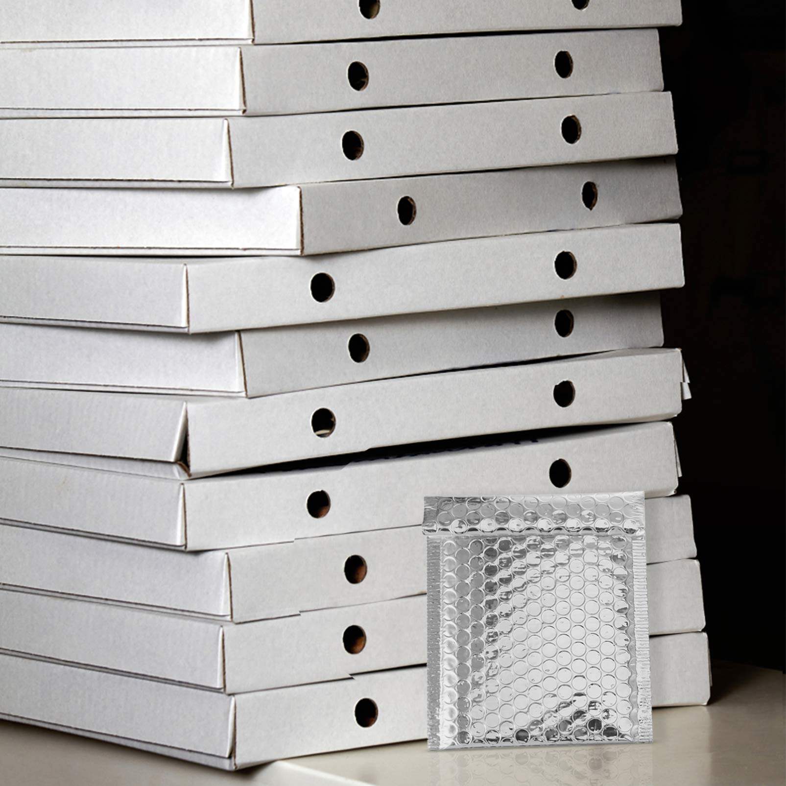 Gatuida Enveloppes à Bulles Argentées Pochettes Rembourrées en Makrofol 100 Auto-scellantes pour Emballage et Expédition Adaptées aux Cosmétiques et Accessoires
