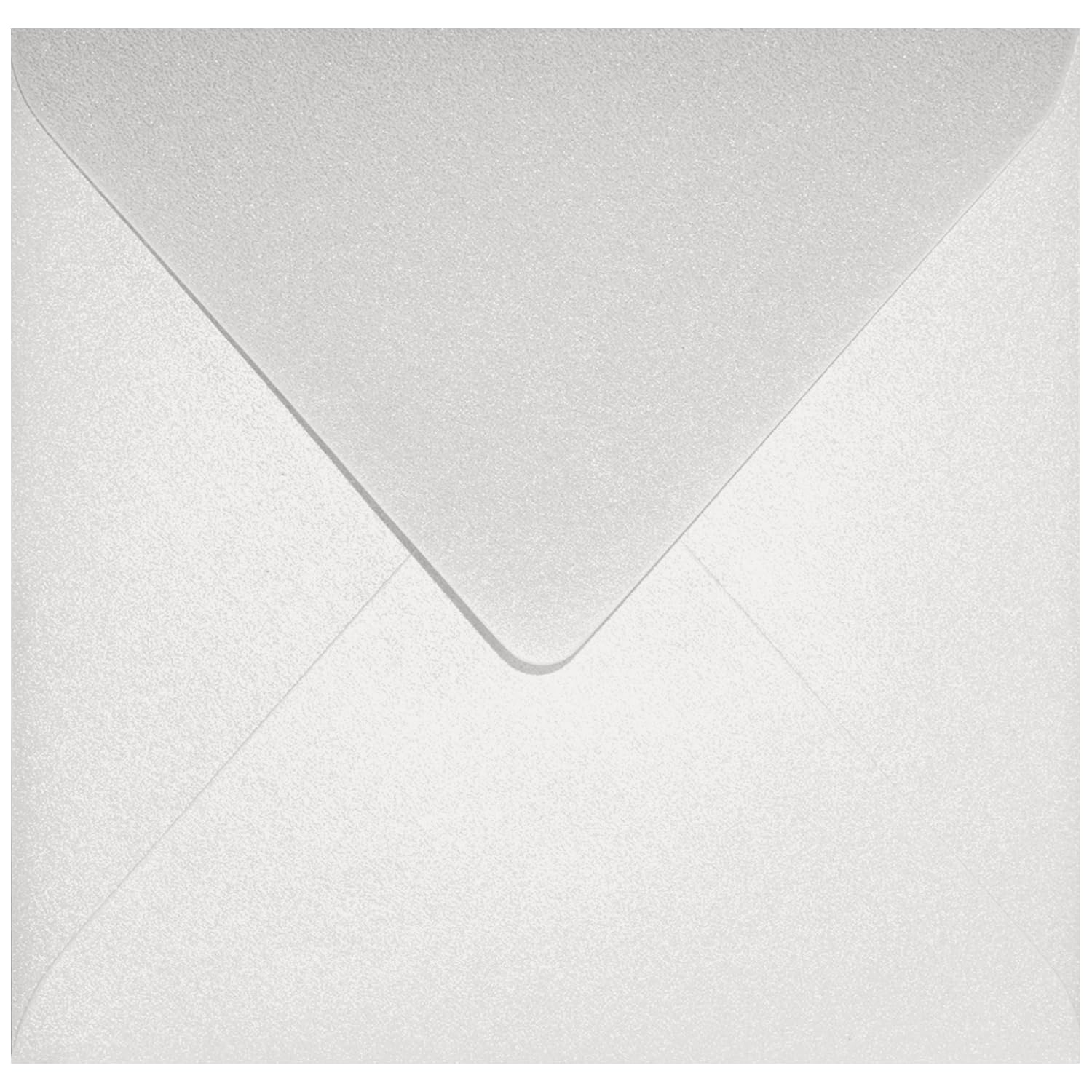 Netuno 25 Square White Pearl envelopes 153 x 153 mm 6 x 6 in 120gsm Aster Metallic White Pearlescent Invitation Envelope Shimmer envelopes for Greeting Cards Anniversary Wedding Invitations — image 1