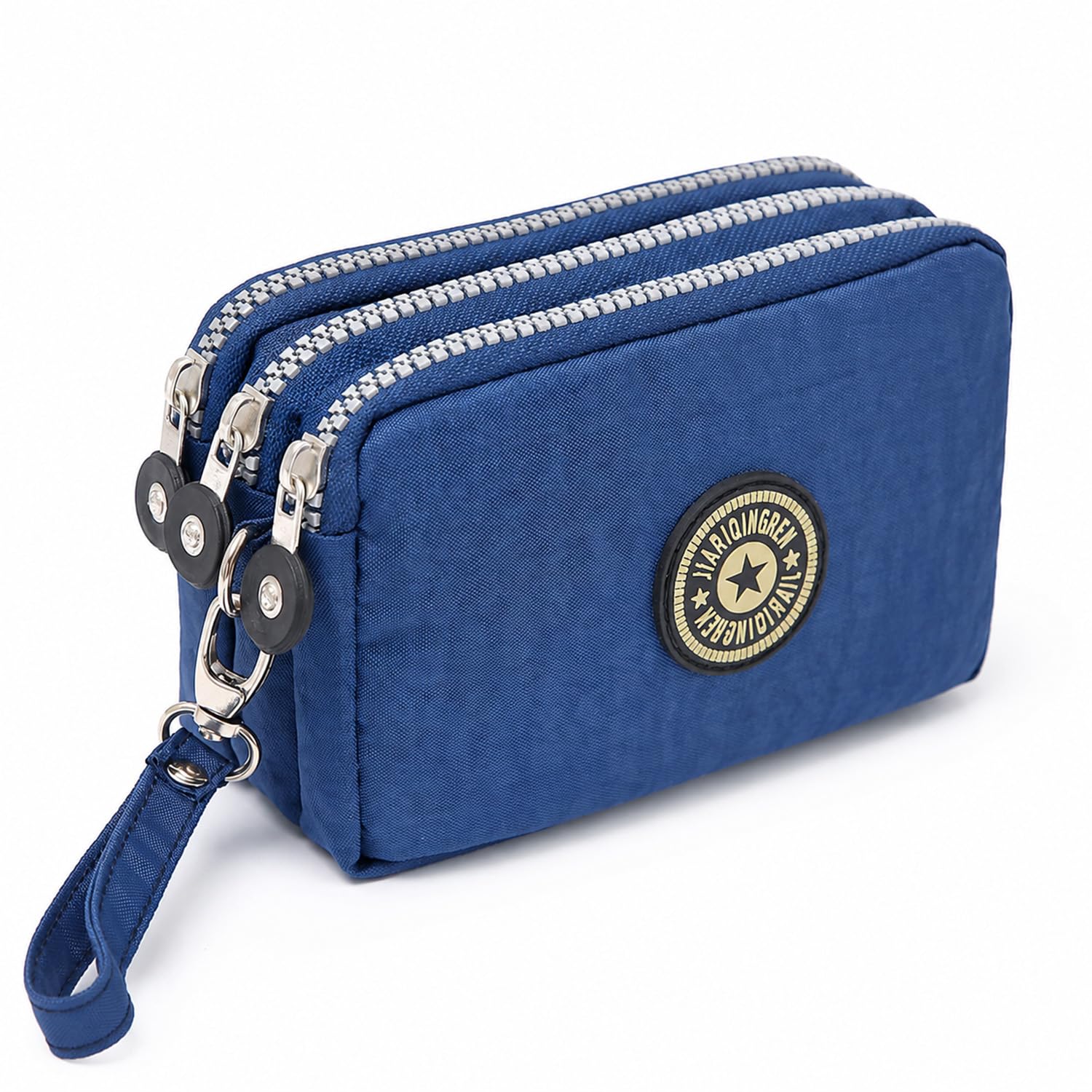 Women's Three-Zip Coin Purse Cosmetic Bag Mobile Phone Bag Hand Portable Bag Medium Bag Small Square Bag-image-11