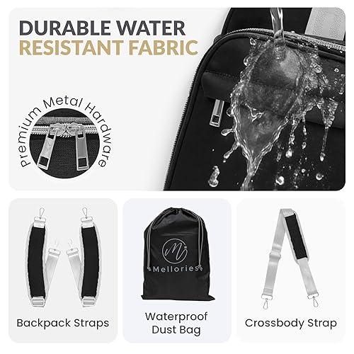 Miniatura 5 de Mellories Bolsa de pañales convertible 4 en 1 para bebés niños y niñas, se convierte en mochila para pañales, bolsa de bebé, bolsa de cochecito y