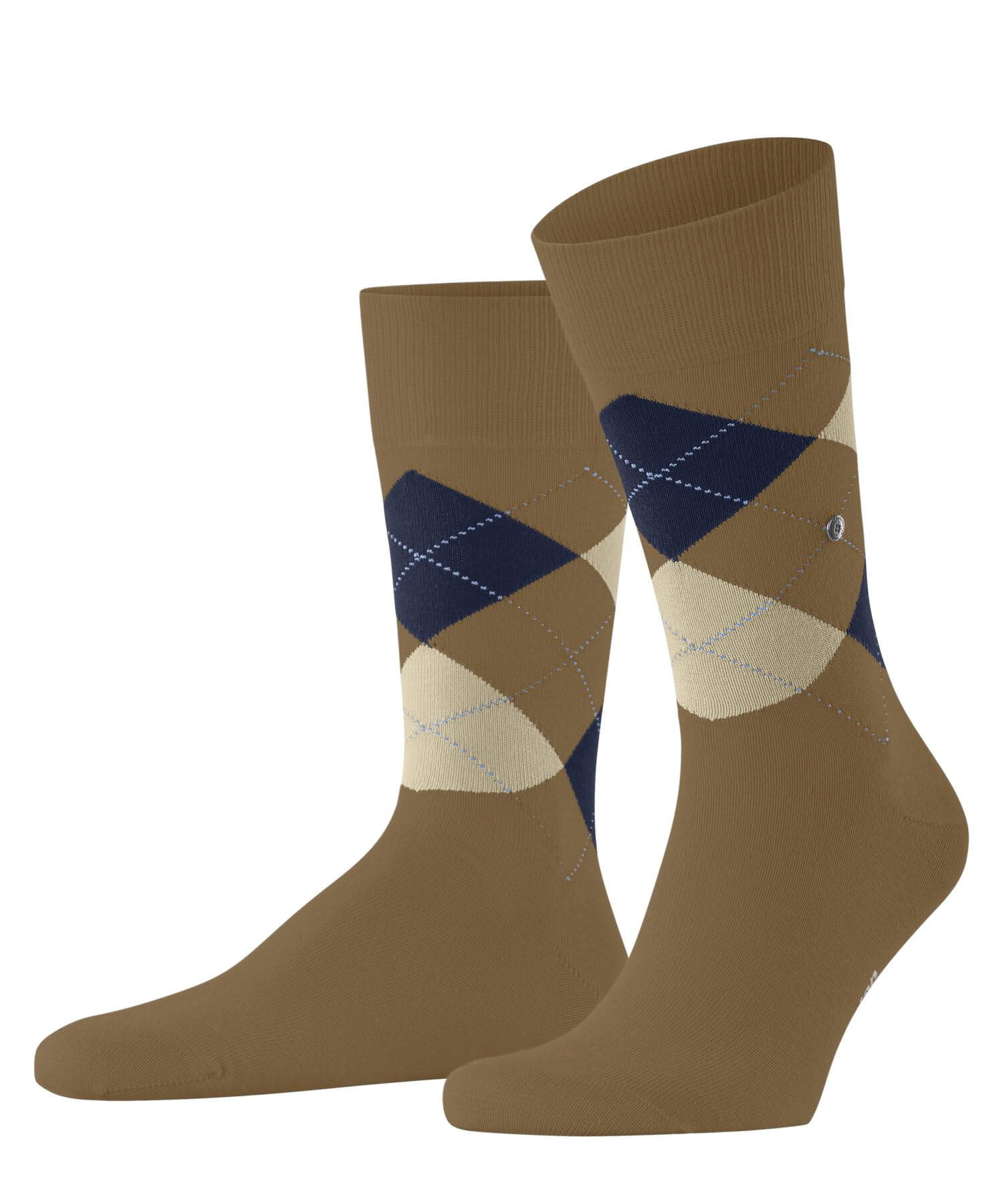 Burlington Men's Brown Nougat 5158 King M So Cotton Patterned 1 Pair Socks, -O, 6.5-11