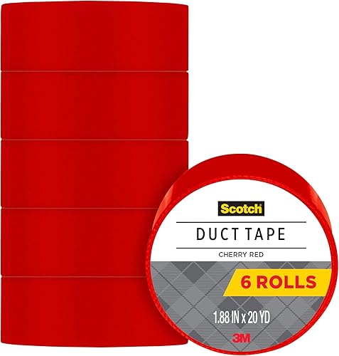 Scotch Cinta adhesiva, rojo cereza, 1.88 pulgadas por 20 yardas, paquete de 6 disponible en Yaxa Costa Rica