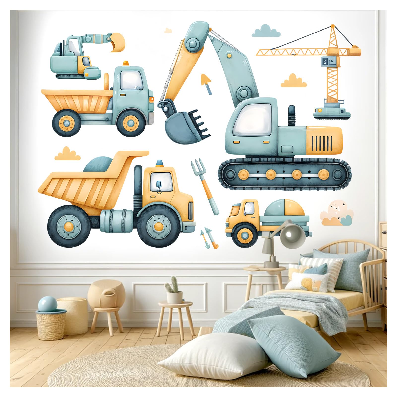 Little Deco Wandtattoo Baustelle Bagger DL5037 L