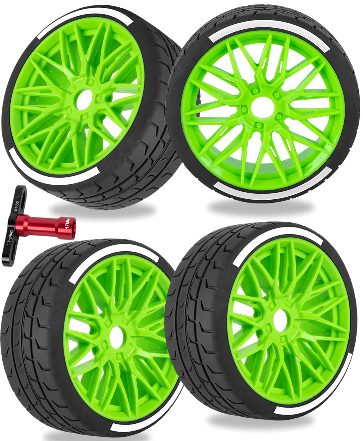 RCarmubWow RC Wheels and Tires Highway Tires for 1/8 Typhon 6S BLX,1/7 Infraction 6S BLX,Limitless,RC Wheels RC Tires Soft Tires Buggy Tires Off Road