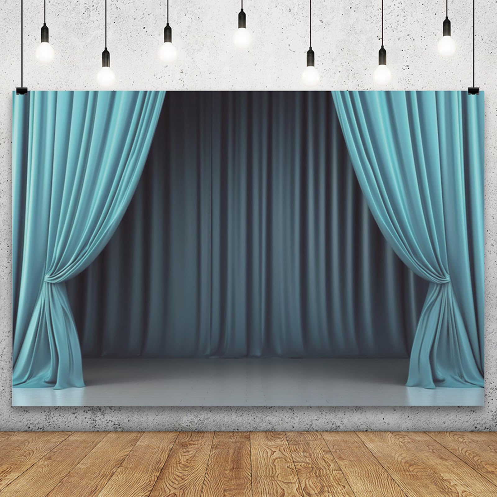 Yongfototheater Stage Blue Curtain Backdrop 7x5ft Carnival Festival  Celebration Live | Desertcart Seychelles, image size:1600x1600