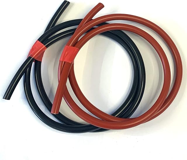 MKGT Set of Red & Black Flexible PVC Cable Wire 110A Amp 16mm2 Battery/Starter/Welding (Red + Black Set, 1 Metre)