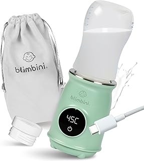 Pro+ tragbarer Flaschenwärmer Baby unterwegs mit genauer Temperatursteuerung & USB-C - akkubetriebener Flaschenwärmer to go - Babyflaschen Wärmer unterwegs (inkl. Adapter Nr. 3)