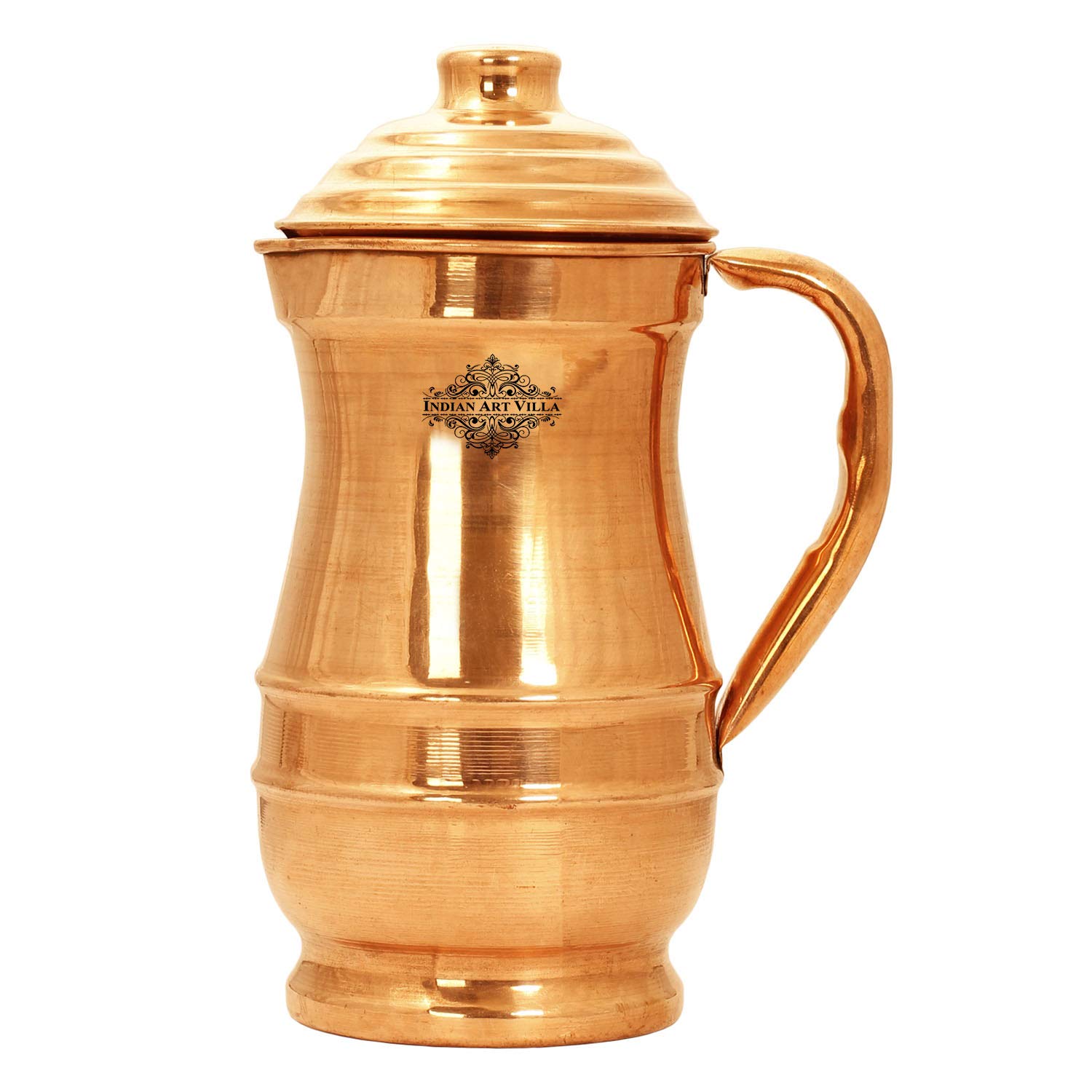 Reiner Kupferkrug Mit Deckel 1600ml - Traditionell Handgefertigt