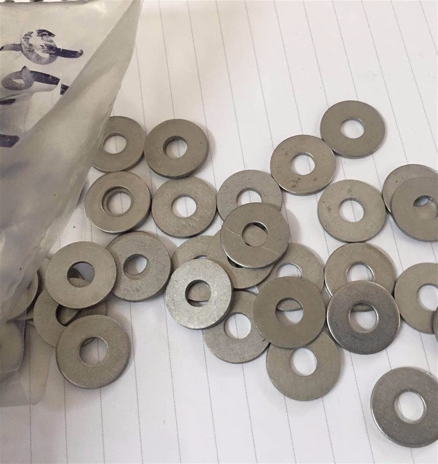 Lnanqing-Dichtscheibe 100 stücke Titanium-Waschmaschine Titan-Plain-Flache Waschmaschine Titan-Legierung GR2 M3-M27, fest und langlebig (Inner Diameter : M24 (20pcs))
