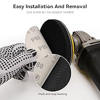 Vista 6 de Discos de lija de 5 pulgadas con gancho y bucle con 103 discos de lija de 5 pulgadas, accesorios para amoladora angular con papel de lija de granos