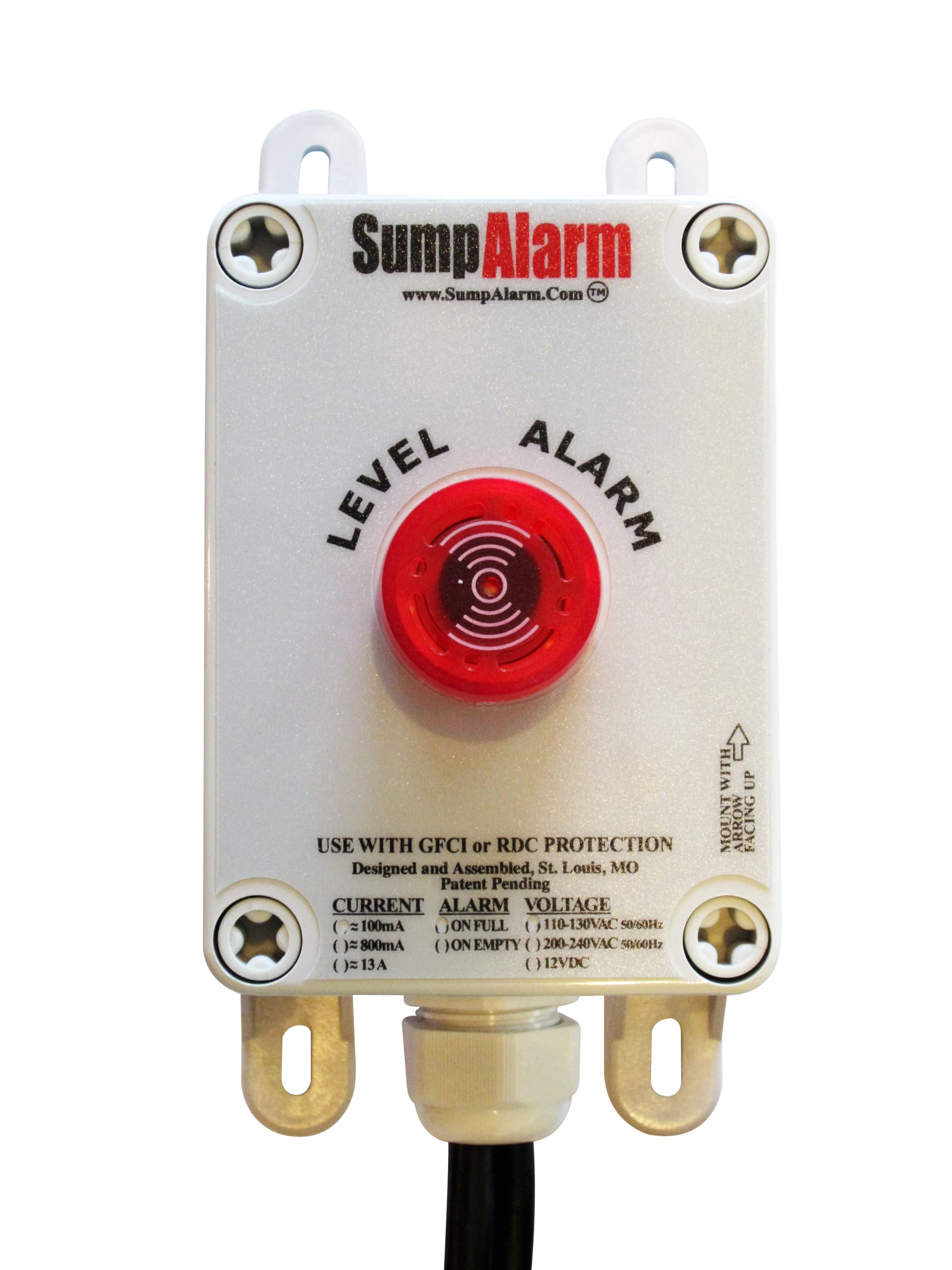Sump Alarm Septic & Sewage Alarm with 33ft Float & Pilot Light. for Indoor & Outdoor Use, Weatherproof Alarm with 90dB Audible Alarm