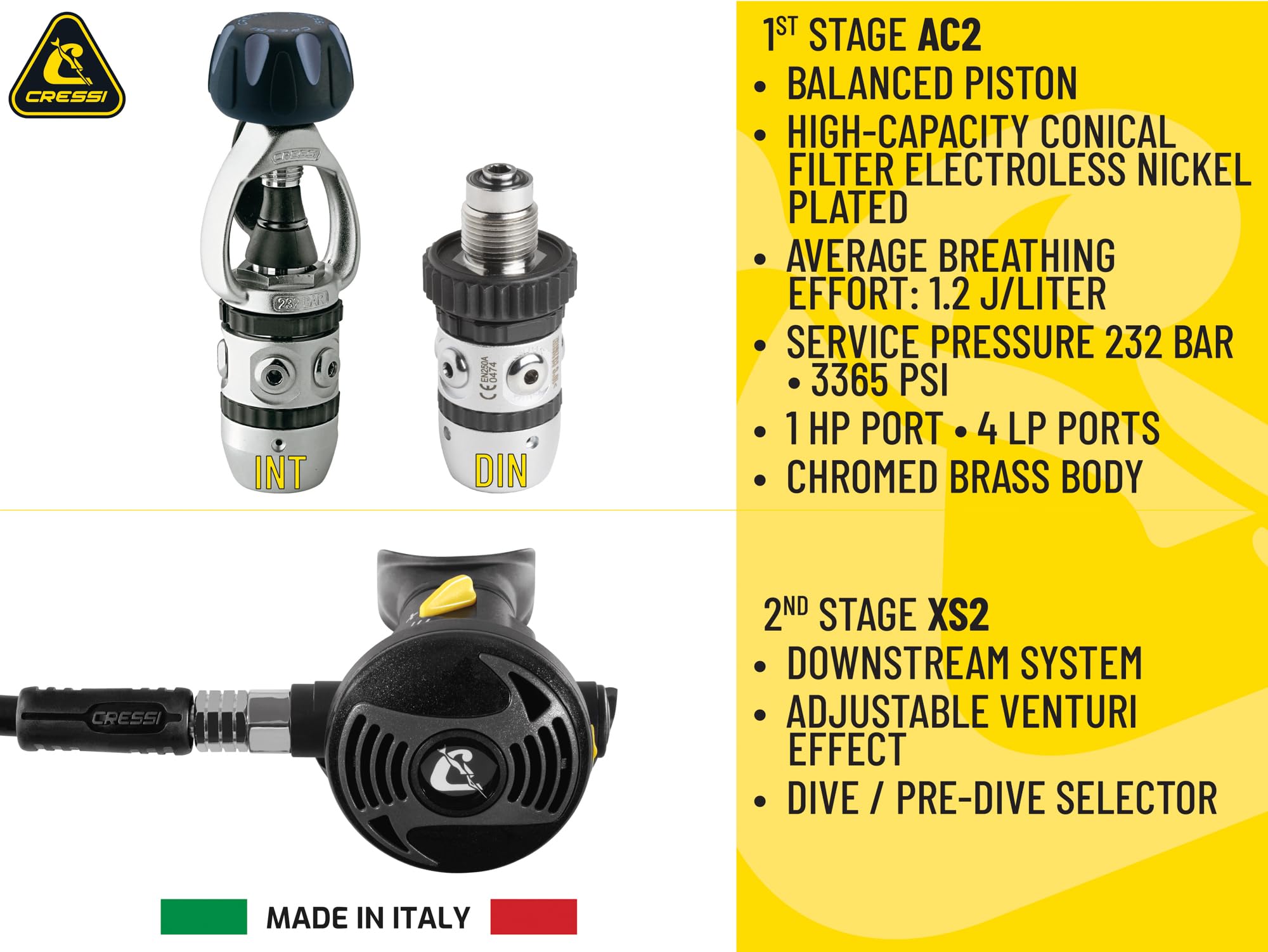 Cressi AC2/XS2 - Erogatore Subacqueo