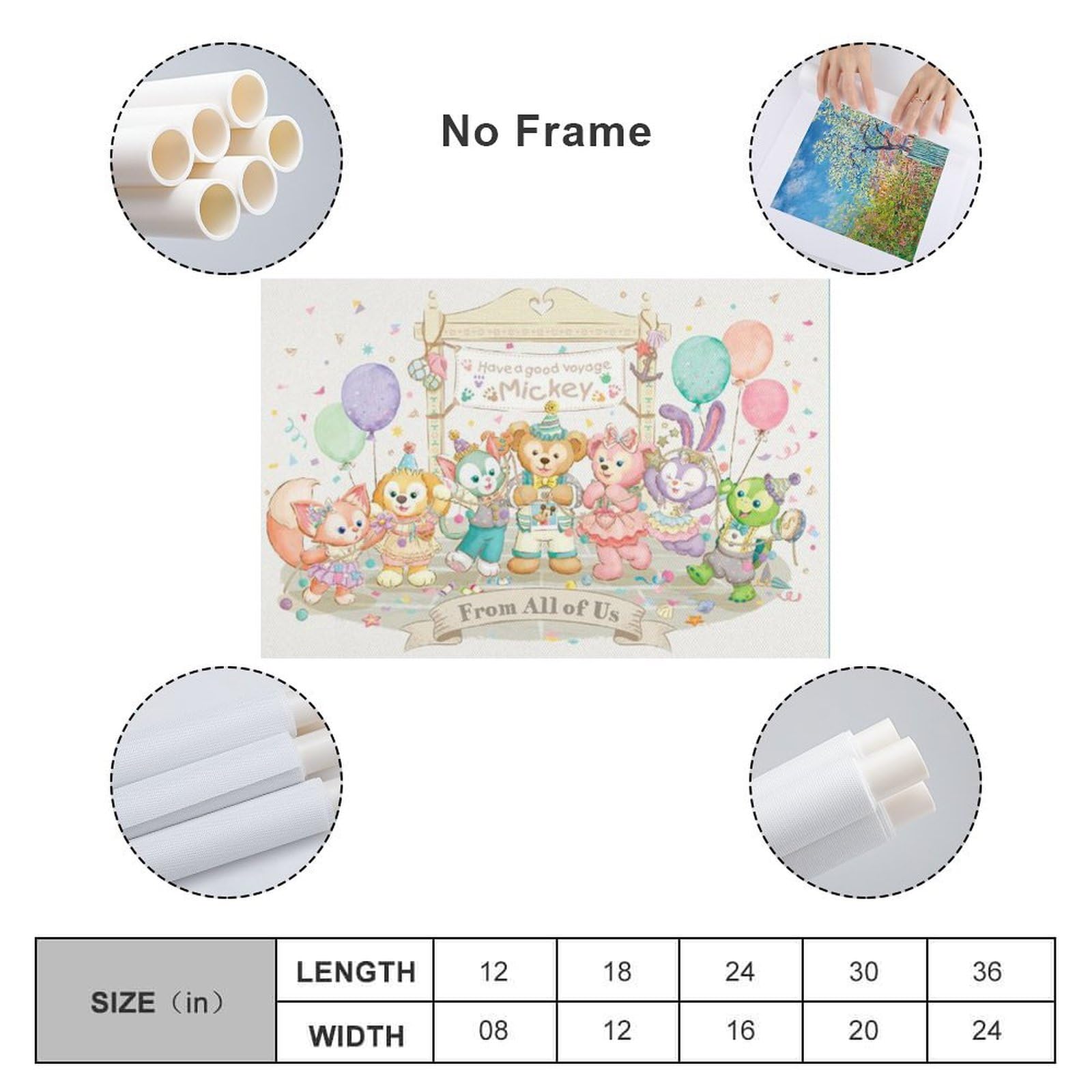 Amazon.co.jp: ダッフィー フレンズ 壁画 キャンバス絵画 アートパネル