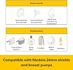 Medela Compatible Flange Breast Shield Inserts 15mm, 18mm, 21mm Replacement Accessory Pump Part, 2 of each size, 6PC
